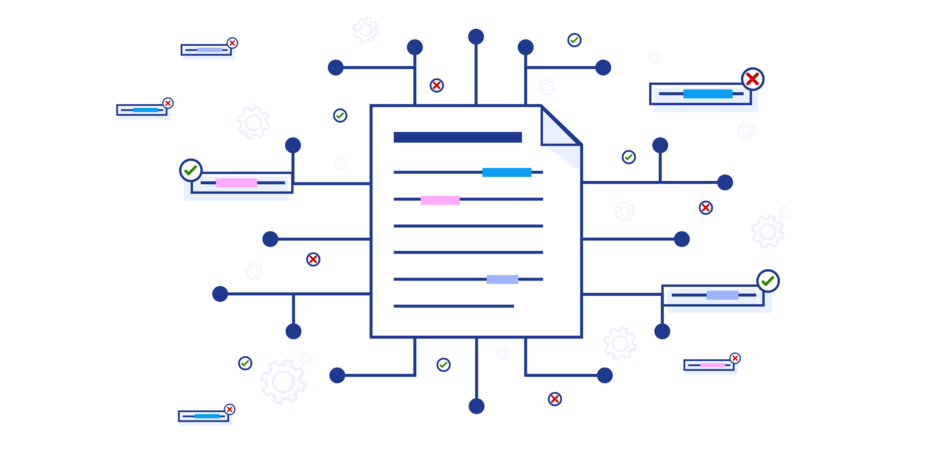 graphic showing the labelling of different data points on a document
