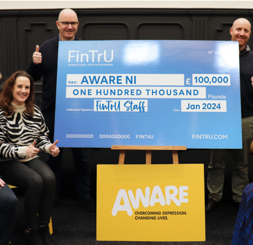 FinTrU employees raise £100,000 for AWARE NI